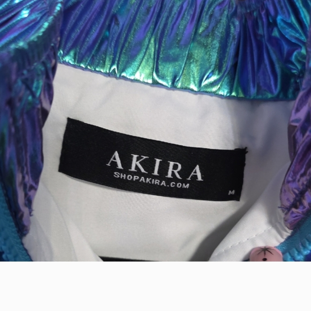 AKIRA Iridescent Blue and Purple Women's Top - Picture 3 of 6